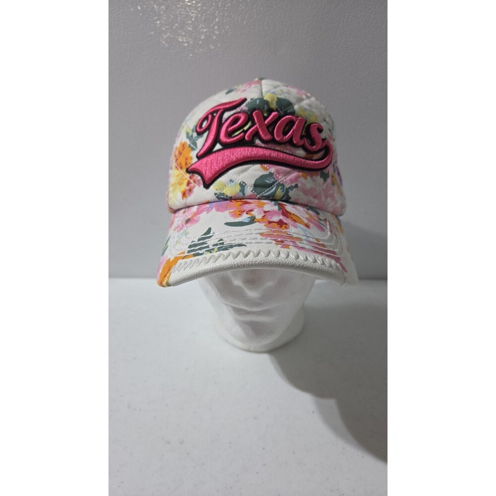 Robin Ruth Texas White And Pink Floral Embroidered Hat